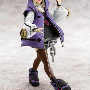Bridget model kit in a walking pose using her signature red yo-yo weapon with a thin wire lead, part of the Purple Color Variant.