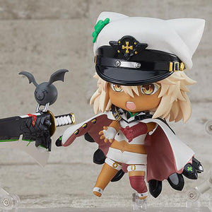 Ramlethal Valentine Nendoroid figure displaying her open-mouthed attacking expression with greatswords positioned on stands.