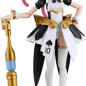 Full view of the Guilty Princess PLAMAX GP-12 Maidroid Rosalie model kit standing with weapon.