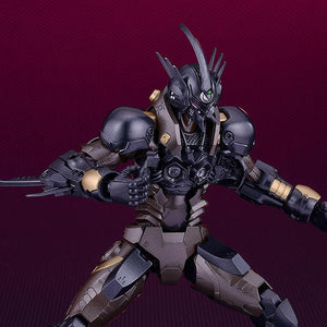 Model kit detail showing the Guyver 03 chest plates opening to reveal the iconic Mega-Smasher weapon mechanism.