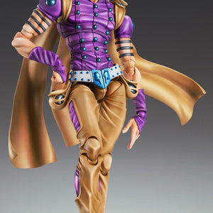Full body view of the articulated Gyro Zeppeli Medicos action figure in a stylish standing pose.
