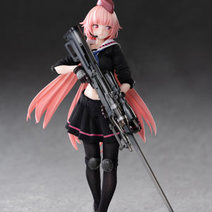The NTW-20 action figure posed walking forward while holding her massive sniper rifle across her chest.