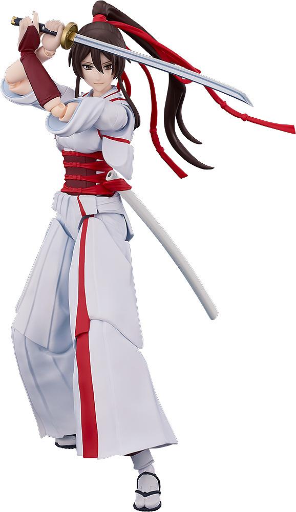 Yamada Asaemon Sagiri figma action figure from Hell's Paradise: Jigokuraku in a sword-drawing pose.