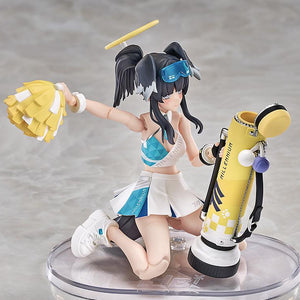 A charming kneeling pose of Hibiki with a pom-pom raised, demonstrating the high-quality sculpt and articulation of the Hyper Body line.