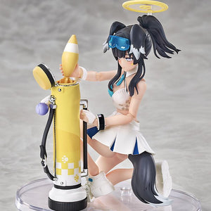 Hibiki kneeling to interact with a mortar shell accessory, highlighting the figure's impressive range of motion.