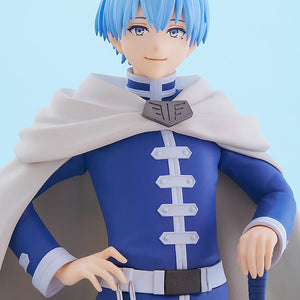Close-up portrait studio shot of the Himmel figure focusing on his gentle smile, neat blue hair, and signature birthmark under his left eye.