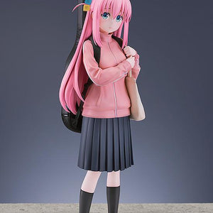 Full body shot of the Bocchi the Rock! Hitori Gotoh figure on a clear circular base.