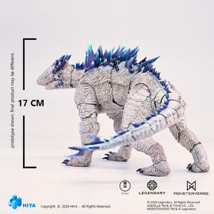 HIYA Toys Shimo action figure side view on white background showing 17 cm height dimension graphic