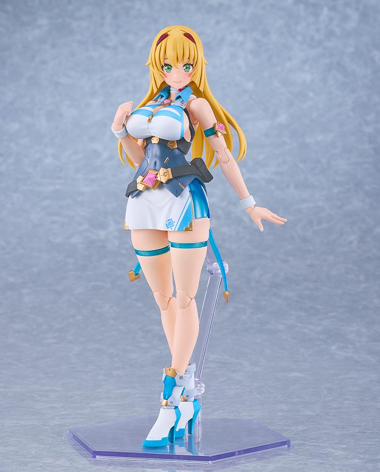 Honey Kisaragi model kit showcasing high articulation in a natural standing pose with a soft smile.