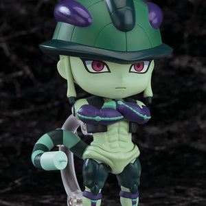 Hunter x Hunter Meruem Nendoroid figure standing with his arms crossed, featuring his signature green helmet and serious expression.
