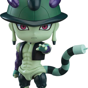Front view of the Hunter x Hunter Meruem Nendoroid action figure reaching forward with his serious face plate on a white background.