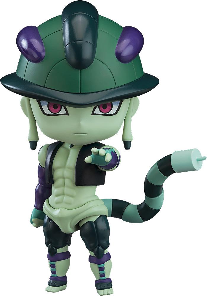 Front view of the Hunter x Hunter Meruem Nendoroid action figure reaching forward with his serious face plate on a white background.