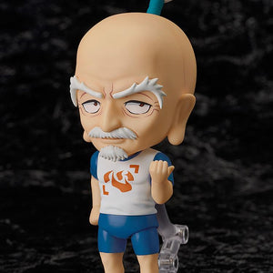 The Nendoroid Netero action figure standing and gesturing with one hand, featuring the alternate sidelong glancing face plate.