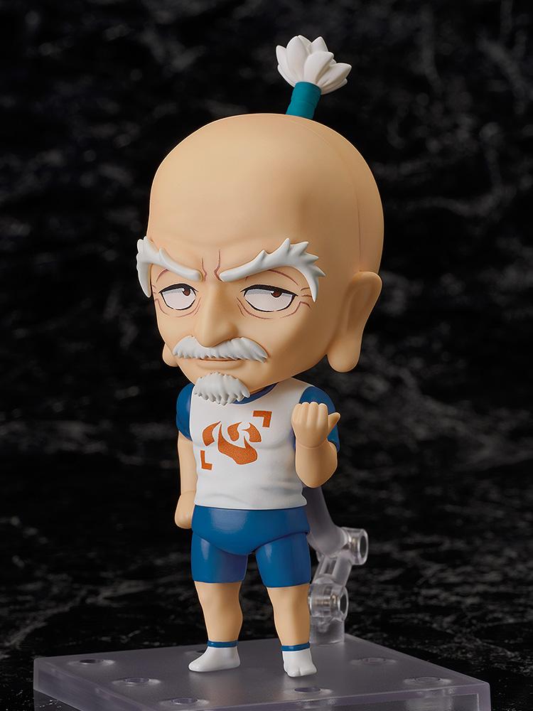 The Nendoroid Netero action figure standing and gesturing with one hand, featuring the alternate sidelong glancing face plate.