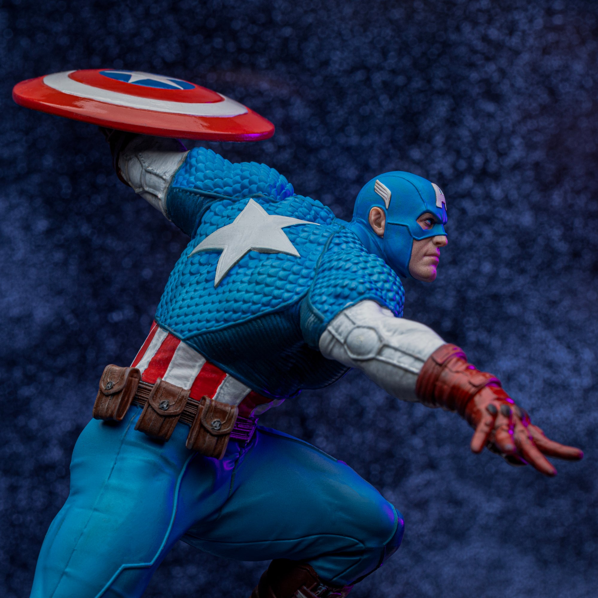 Iron Studios Captain America Marvel Statue Profile Close Up