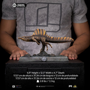 Iron Studios Jurassic World Rebirth Icons Spinosaurus statue size dimensions 6.9 inch height