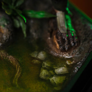 Close-up of Iron Studios 1/10 Predator Jungle Hunter diorama base murky water and mud surface effect