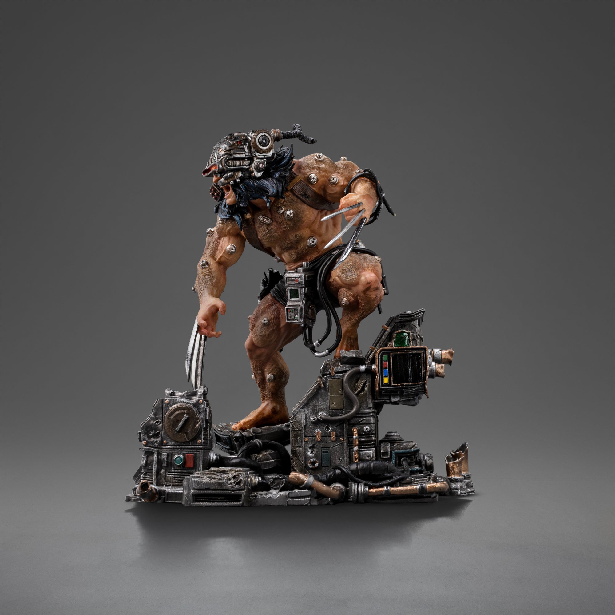Iron Studios Weapon X Statue Side View Helmet