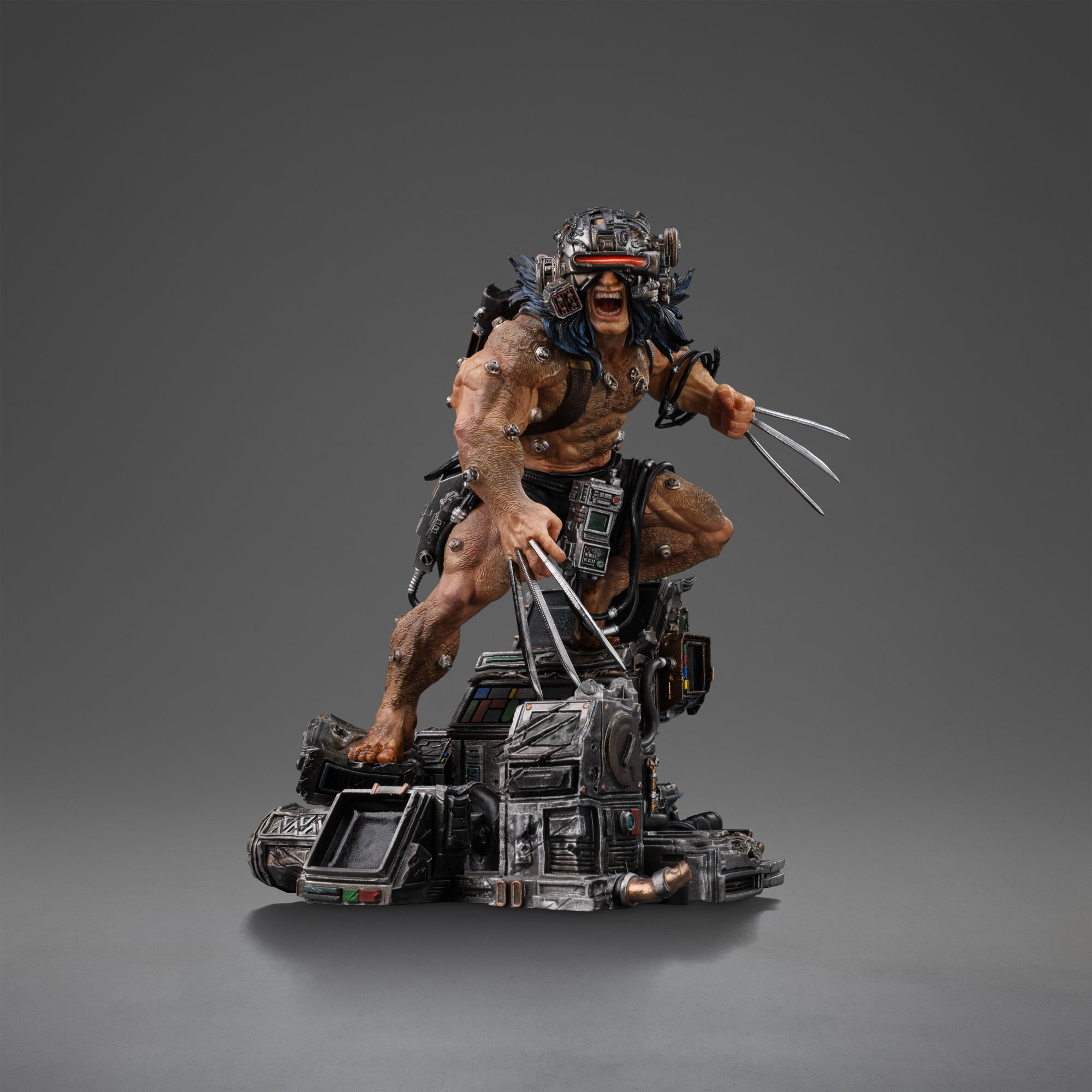 Iron Studios Weapon X Wolverine Statue Front Helmet
