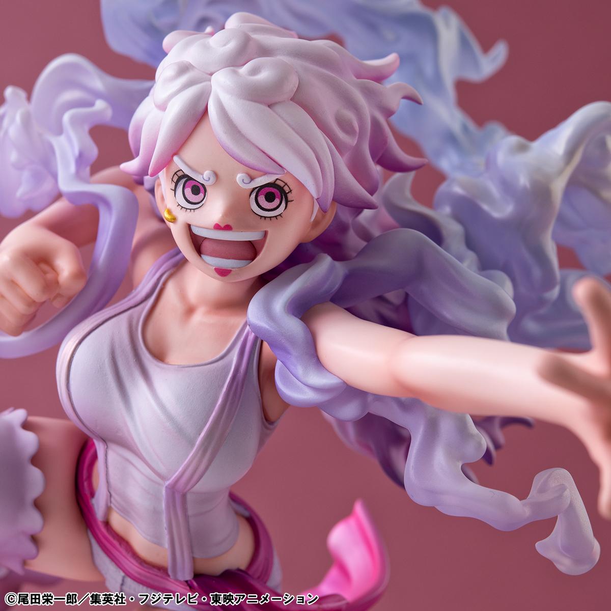 Dramatic close-up of the Jewelry Bonney figure focusing on the character's face and outstretched arm.