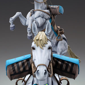 Composite promotional image of Slow Dancer featuring the Steel Ball Run logo and multiple posing angles.