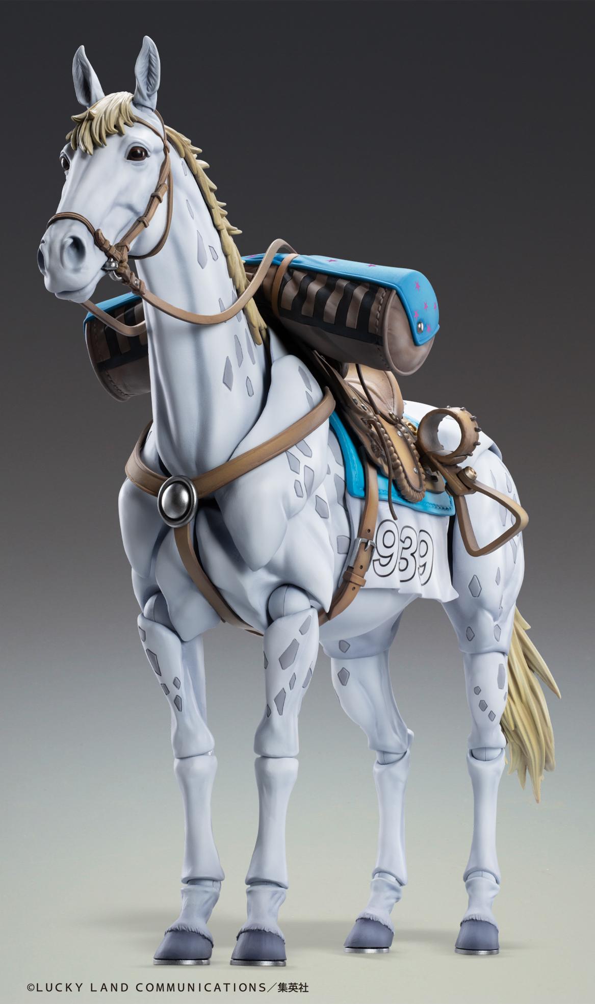Three-quarter front view of the 30cm Super Action Statue Slow Dancer horse figure from JoJo's Bizarre Adventure.