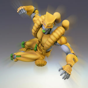 The World Super Action Statue figure posed mid-air delivering a dynamic punch with speed blur effects.