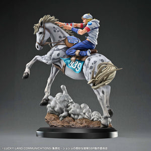 Full side profile display of Johnny Joestar and Slow Dancer Chozo Art Collection figure poised in mid-stride.
