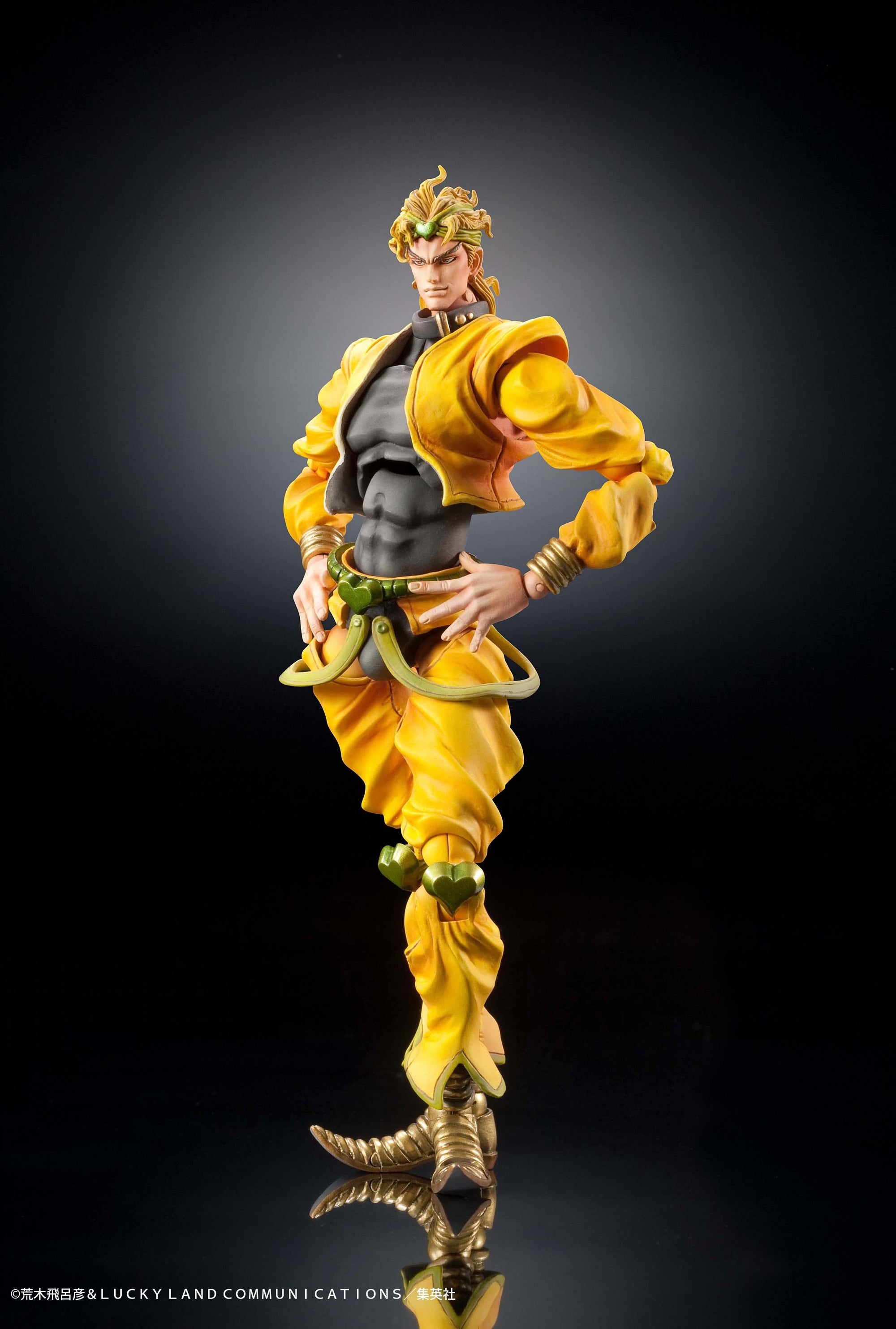 Medicos Super Action Statue of Dio Brando from JoJo's Bizarre Adventure Stardust Crusaders in a full-body pose with hands on hips.
