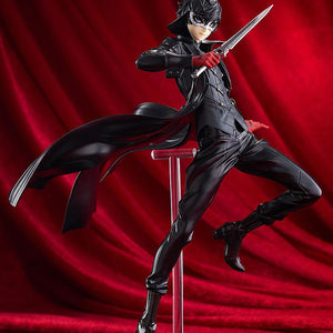 Low-angle perspective of the Joker Phantom Thief figure highlighting the detailed sculpt of his boots and articulated-style clothing.