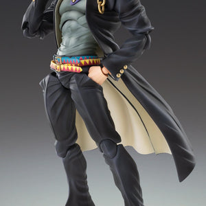 Medicos Jotaro Kujo Ver.2 action figure posed holding the brim of his school uniform cap.