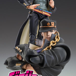 Medicos Jotaro Kujo Ver.2 Super Action Statue figure posed with arms folded alongside full-body view.