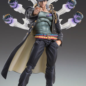 Dynamic standing pose of Jotaro Kujo Ver.2 with purple translucent Star Platinum punch effect parts surrounding him.