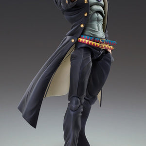 Medicos Super Action Statue Jotaro Kujo Ver.2 action figure in his iconic forward pointing stance.