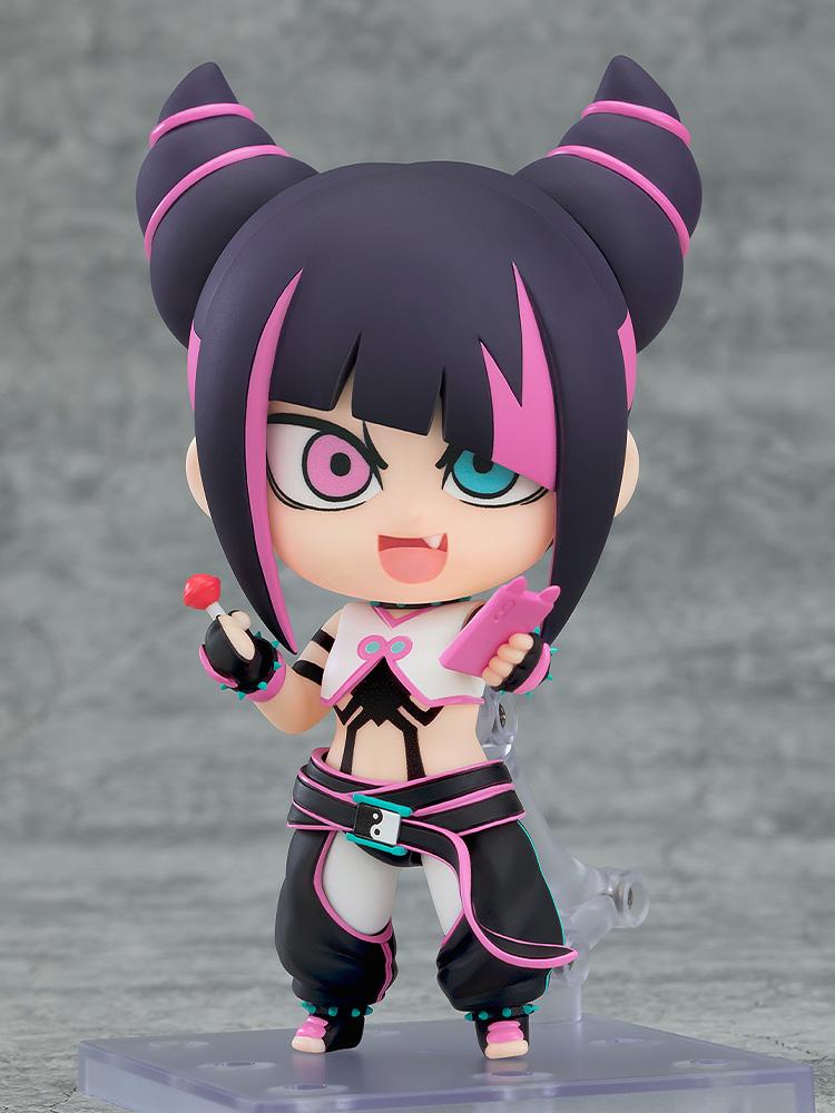 Full-body standing pose of the Juri-chan Nendoroid figure on a transparent base.