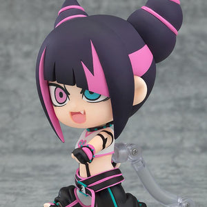 Side profile of Juri-chan Nendoroid in a walking pose, showcasing the high detail of her outfit and hair.