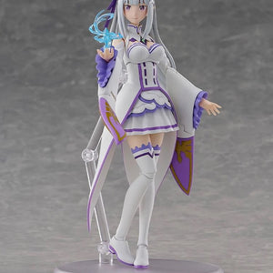 Emilia figure holding the blue, glowing ice magic effect part in her hand, ready to cast a spell.