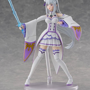 Emilia figure in her regular outfit, posed aggressively with the Ice Sword and a shouting expression.