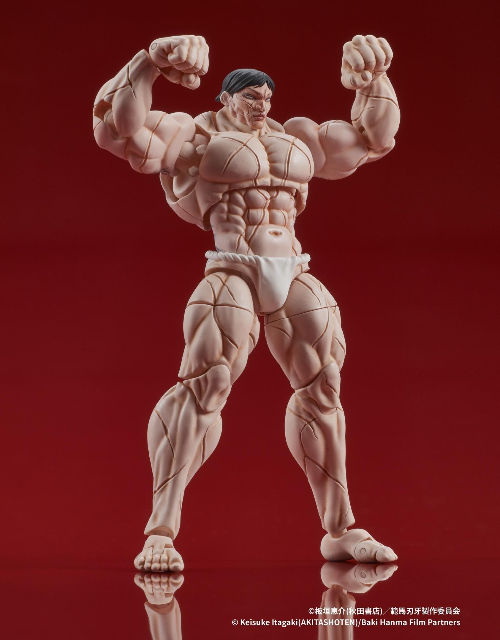 Kaoru Hanayama figure in a double-bicep flexing pose showing high articulation.