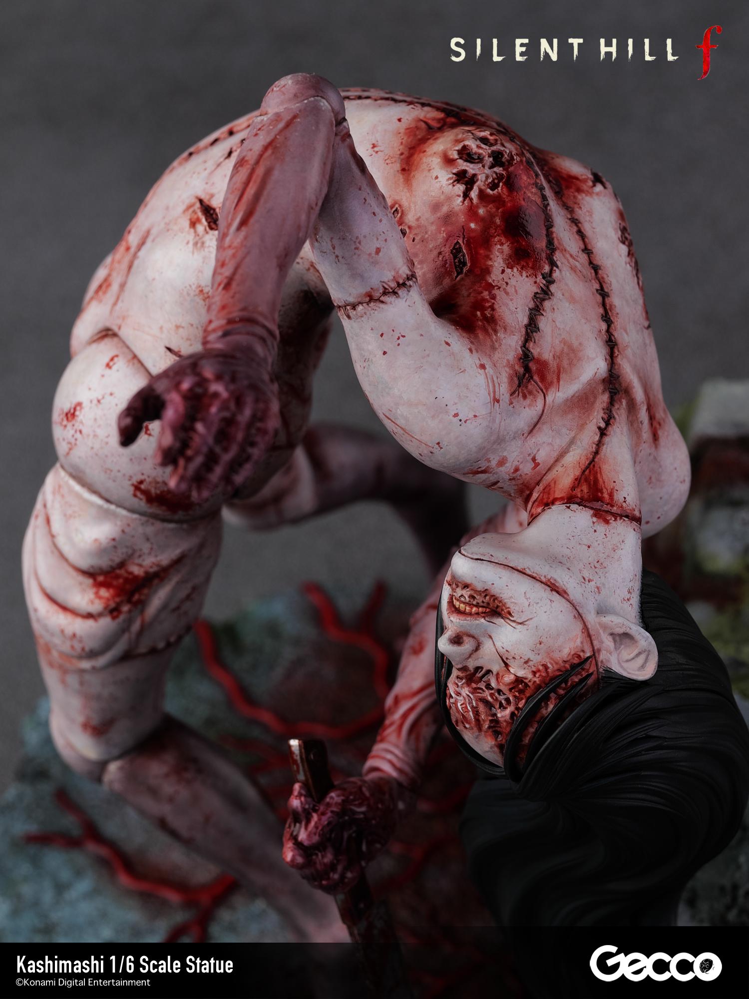 Top-down angled view of the Kashimashi's shoulder and neck area, showing the horrific wounds and detailed flesh sculpting.
