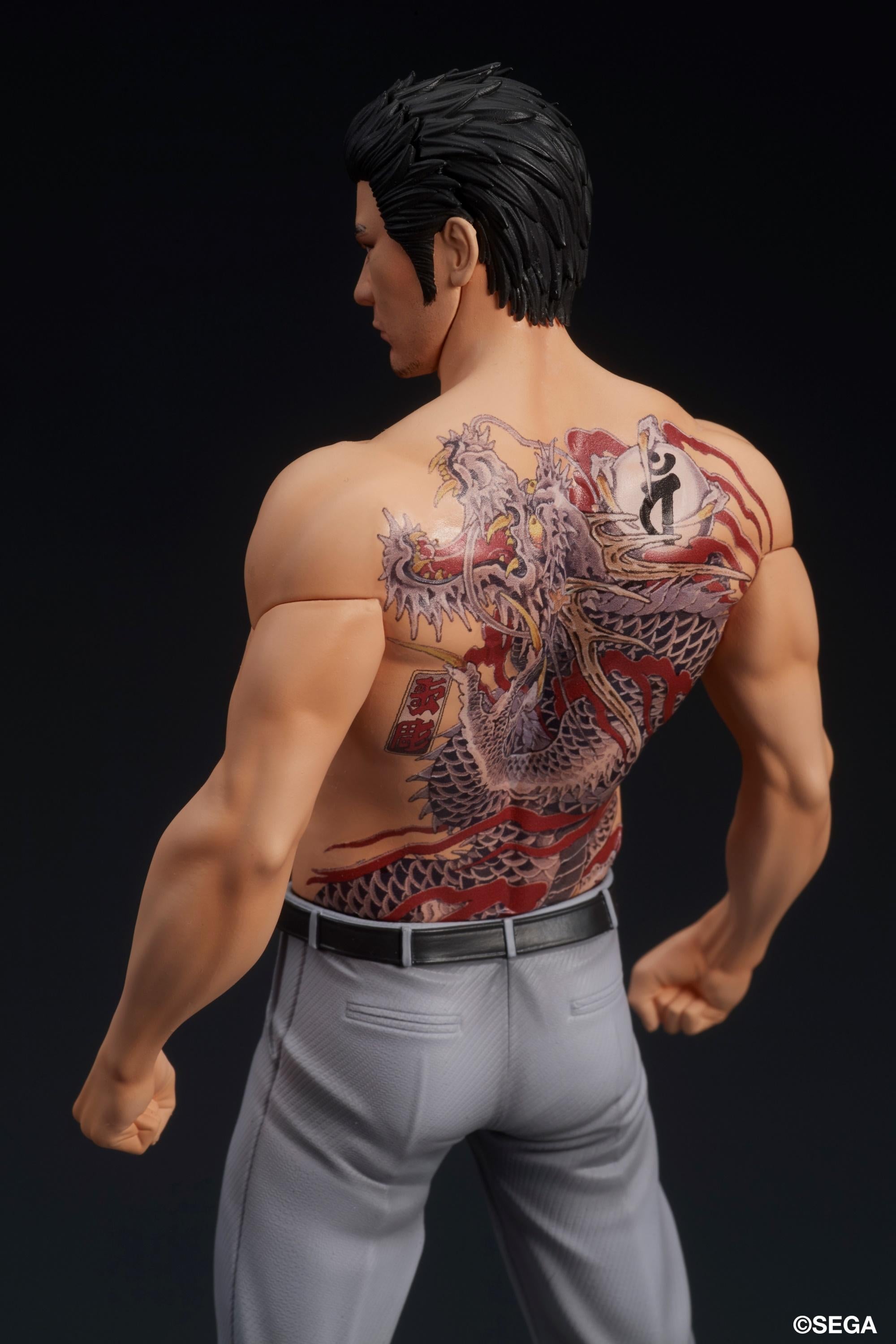 Kazuma Kiryu Digsta Figure Dragon Tattoo Detail Close Up from Above Angle