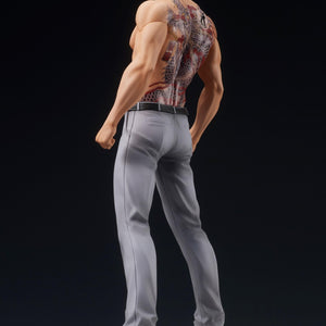 Kazuma Kiryu Spirited Expression Figure Side View with Back Tattoo visible