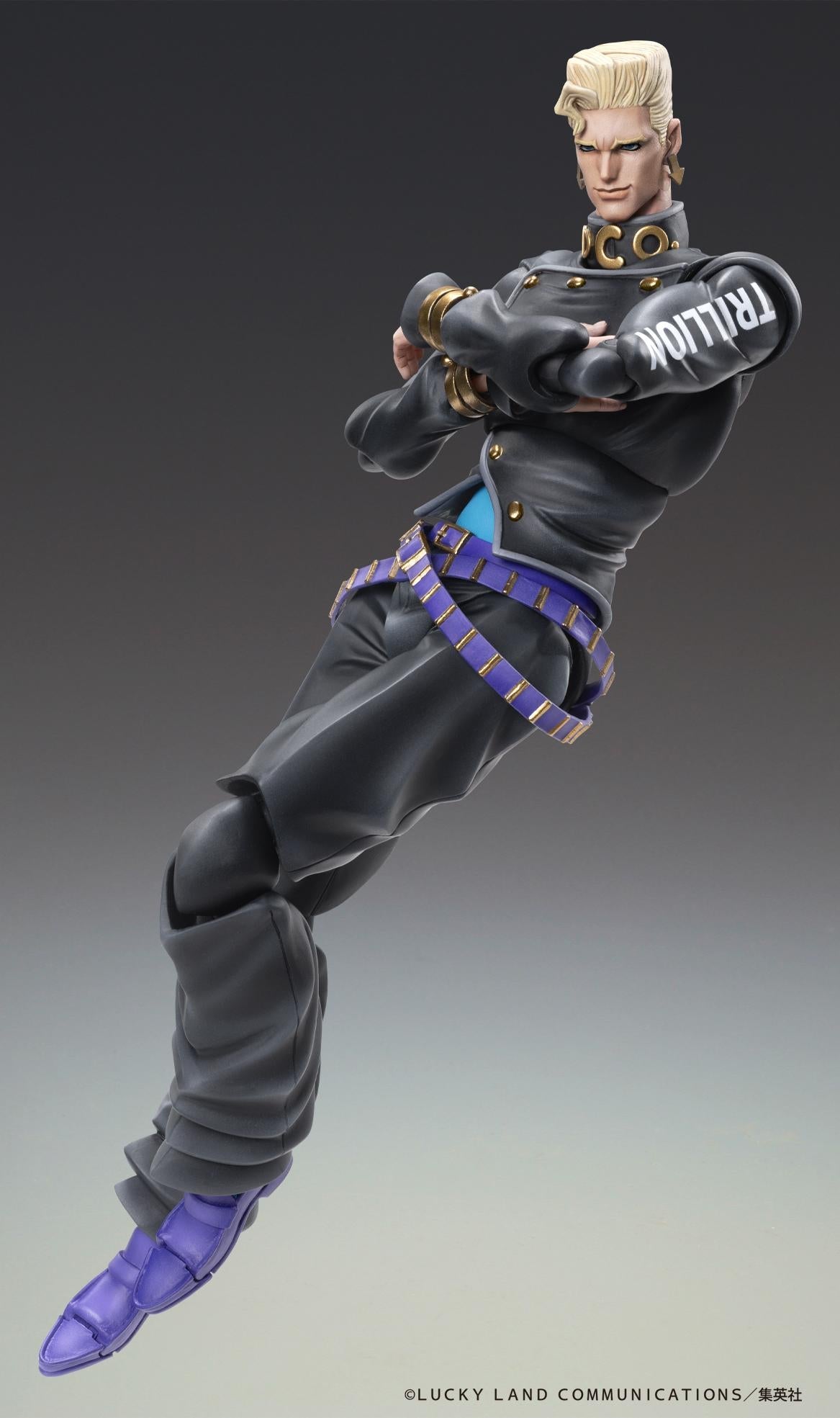 Articulated Keicho Nijimura figure in a dynamic leaning pose with arms crossed, highlighting the Super Action Statue joints.