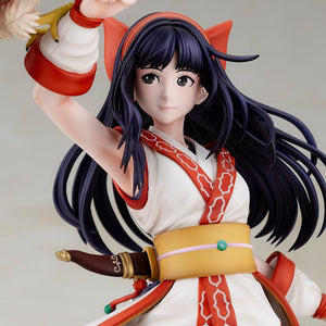 Upper body close-up of Nakoruru showing detailed paintwork on her face, headband, sash, and outfit