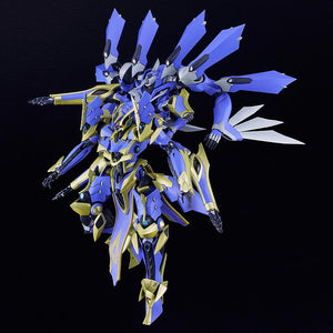 Angled shot of the Ikaruga Silhouette Knight suspended in a dynamic hovering pose.