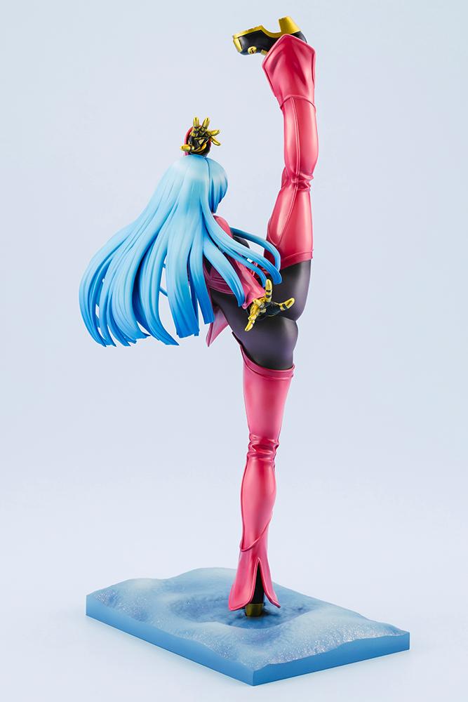 Three-quarter rear view of the Kotobukiya Kula Diamond figure displaying the high-quality PVC craftsmanship and pose dynamics.