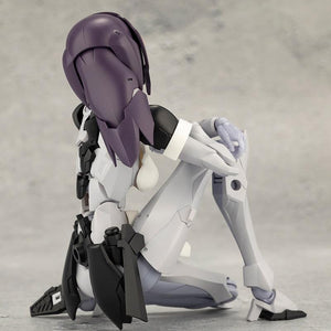 Rear back perspective of Kotobukiya Megalomaria Novice resting in a seated kneeling position.