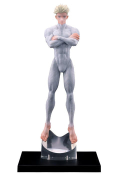 Kotobukiya Oshi Works Trigun Stampede Millions Knives figure in arms crossed floating pose on clear support stand with plain white background