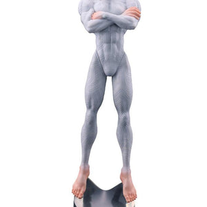 Kotobukiya Oshi Works Trigun Stampede Millions Knives figure in arms crossed floating pose on clear support stand with plain white background