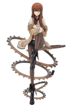 Kotobukiya Steins;Gate Kurisu Makise 1/8 scale figure sitting on floating gears base in front view pose